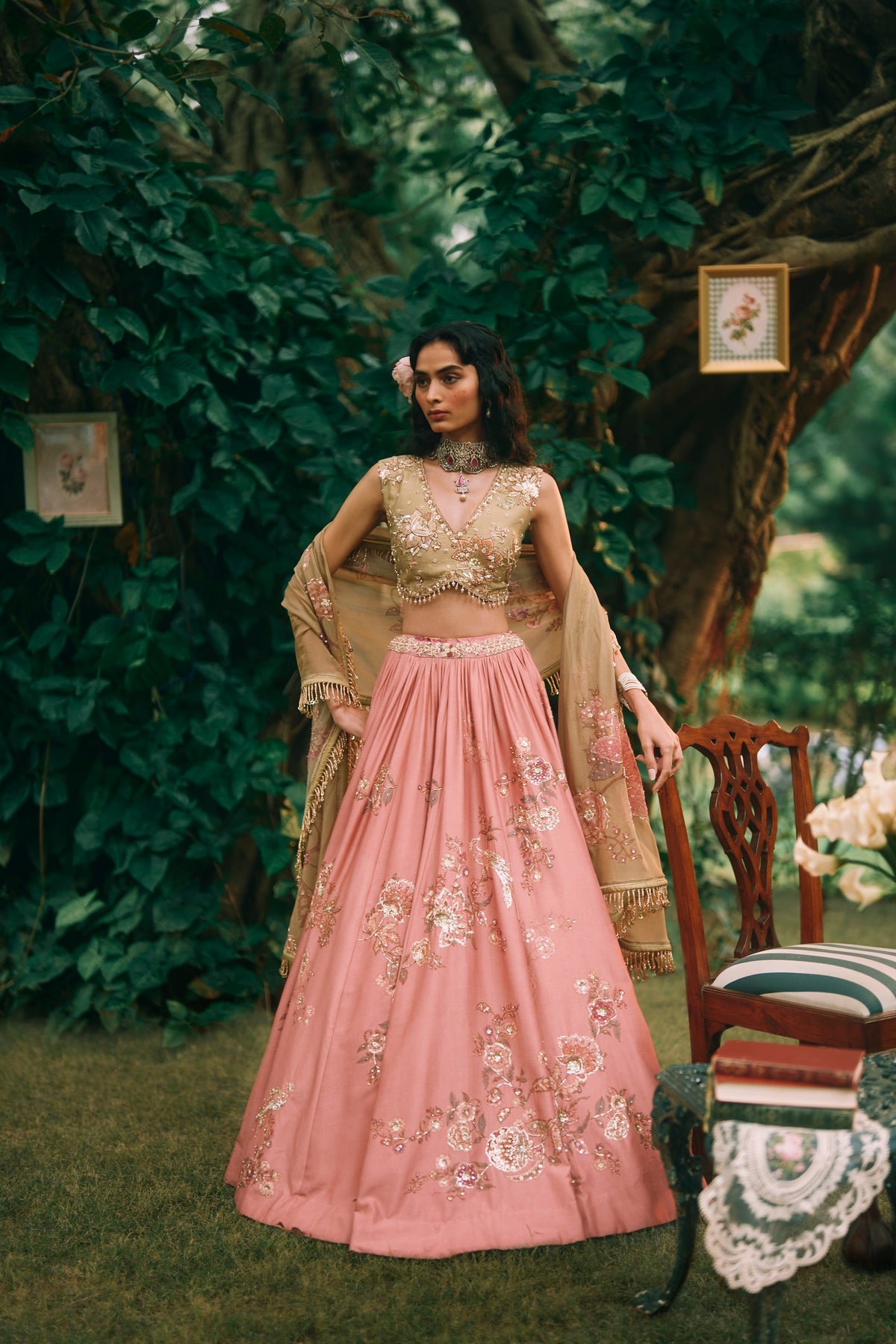 rosewood lehenga set, image 1