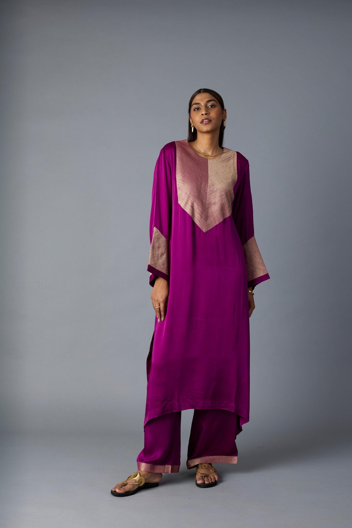 rasna co-ord set in purple, image 1