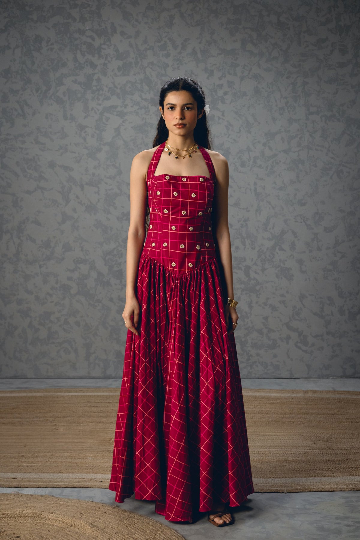 akari dress in maroon, image 1