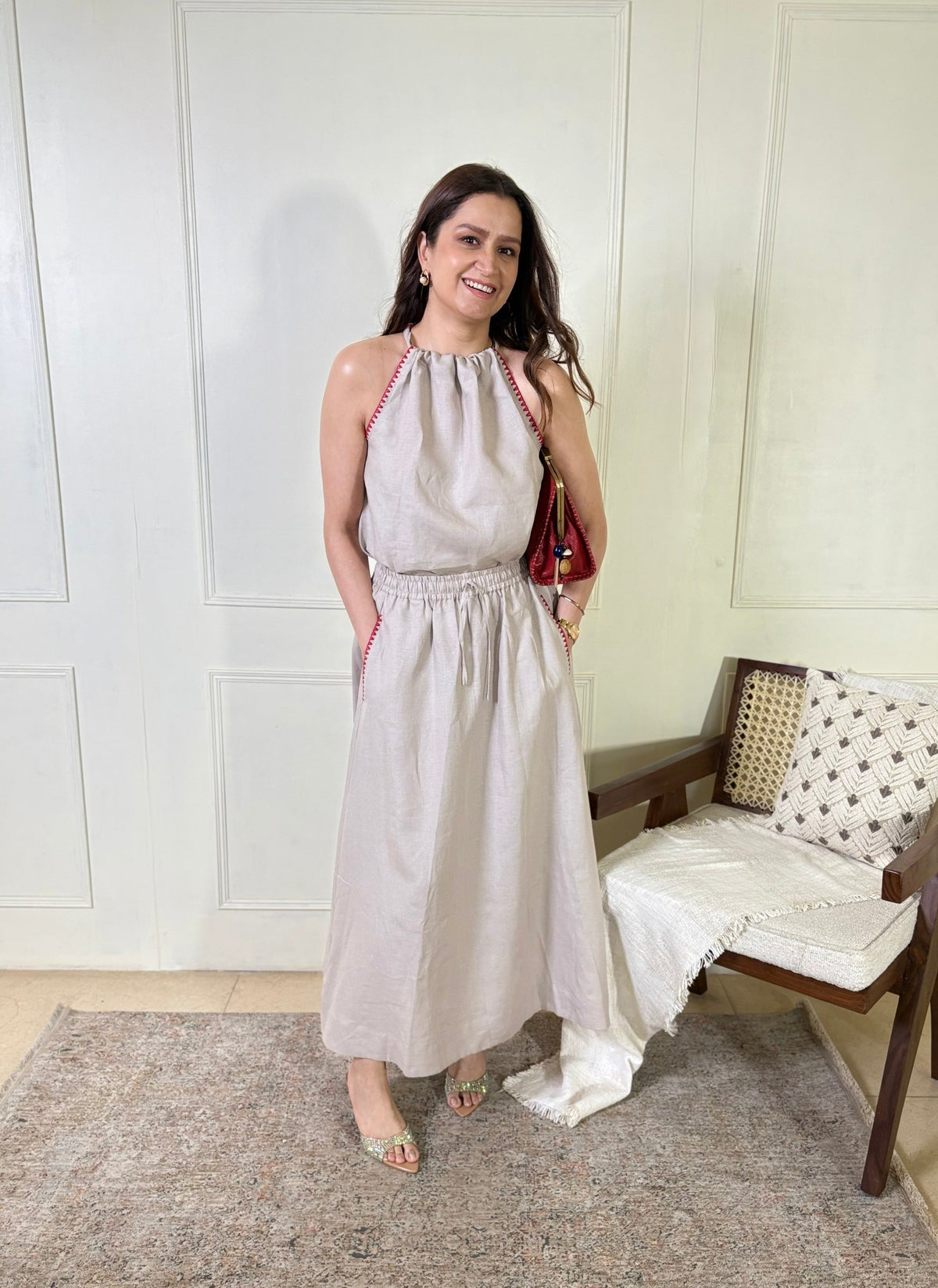 verve maxi skirt halter set, image 1