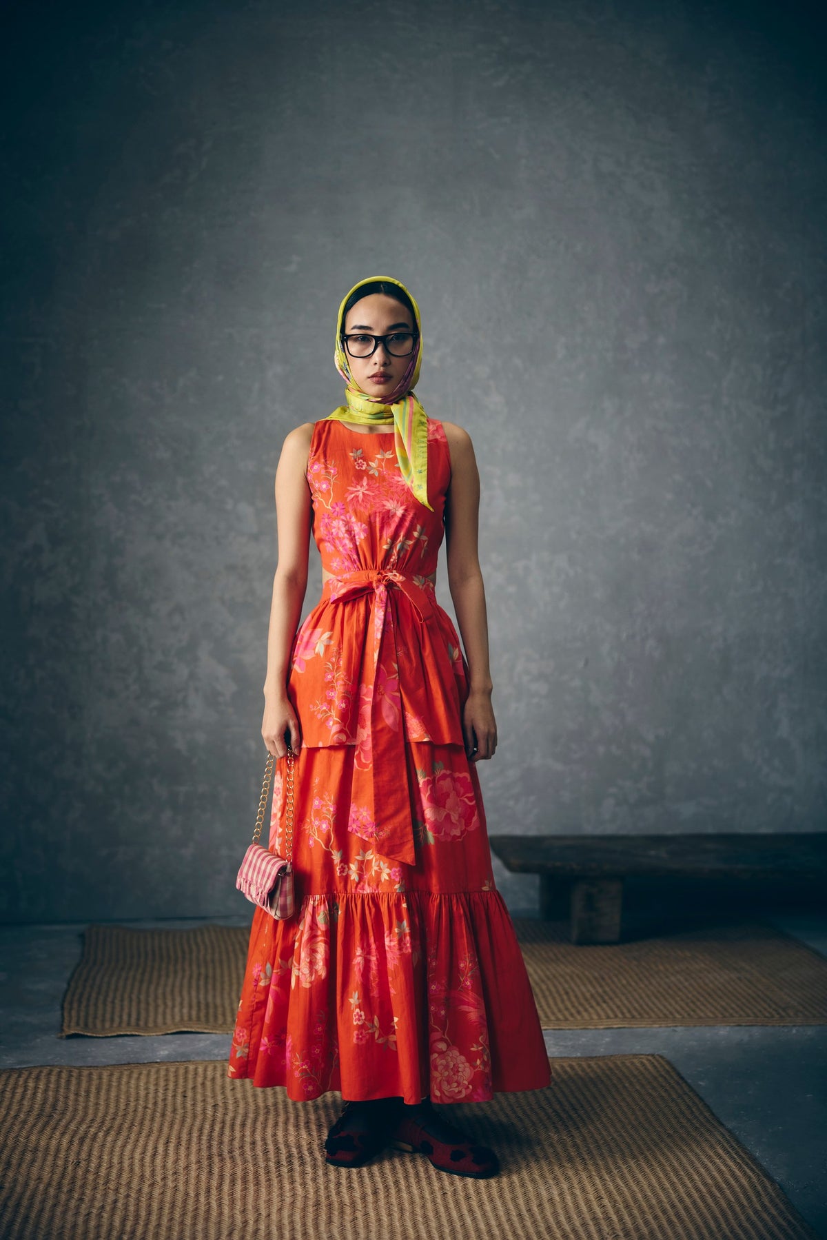 selora dress in rust orange, image 1