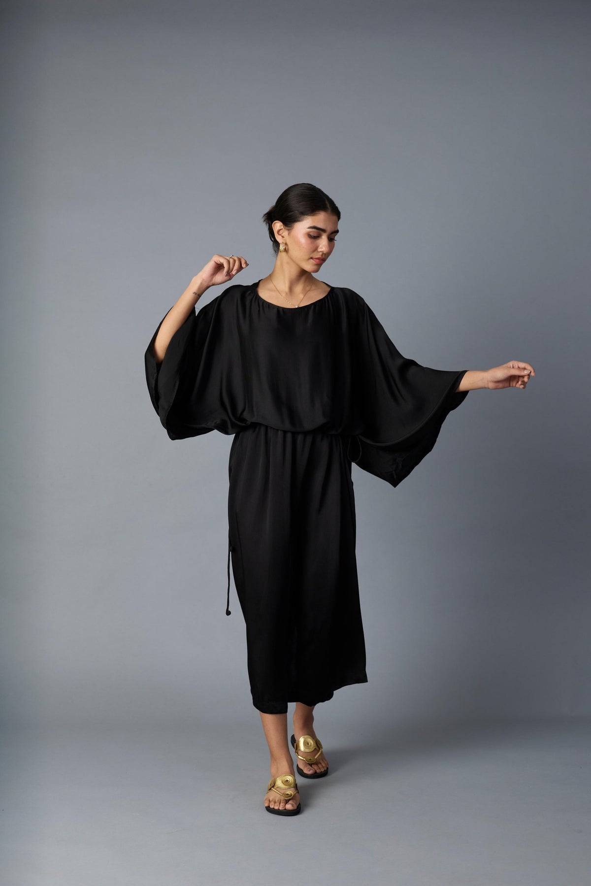 batwing dress in black, image 2