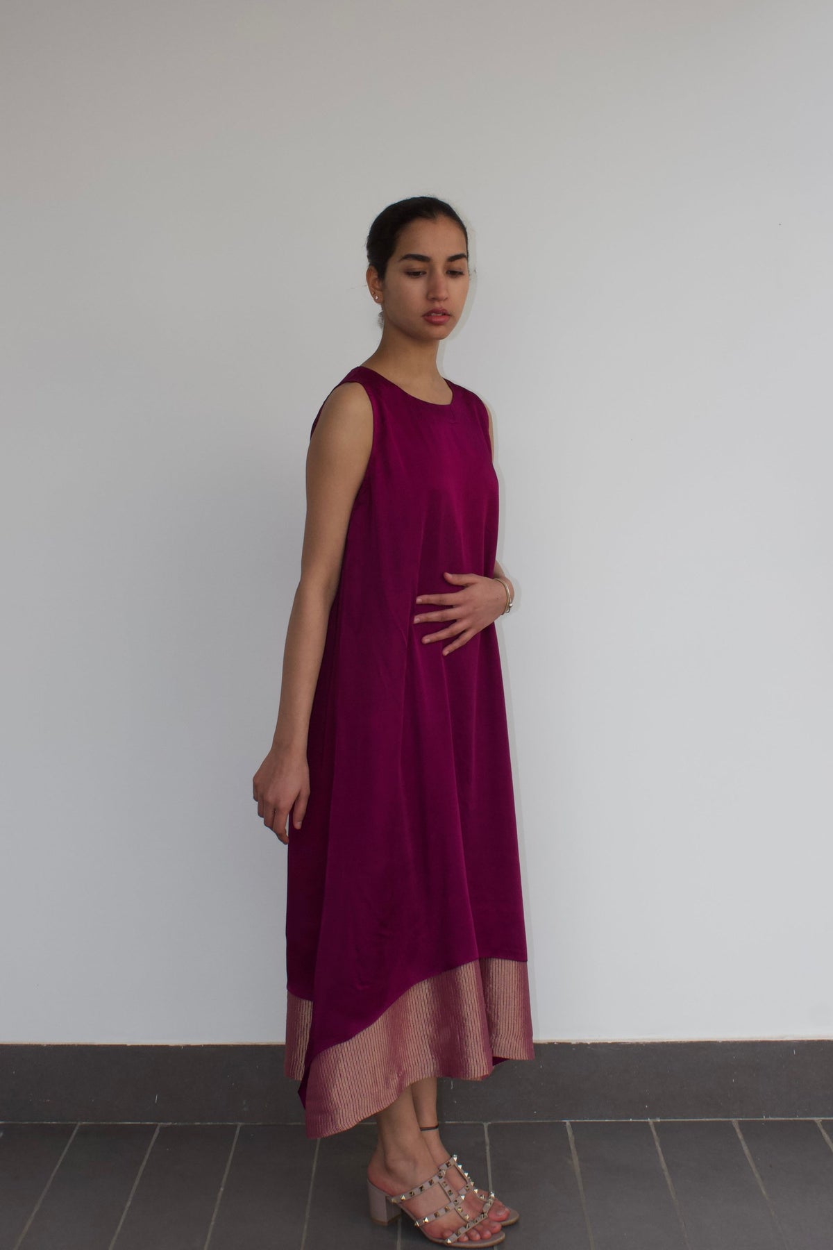 chameli dress in wine, image 2