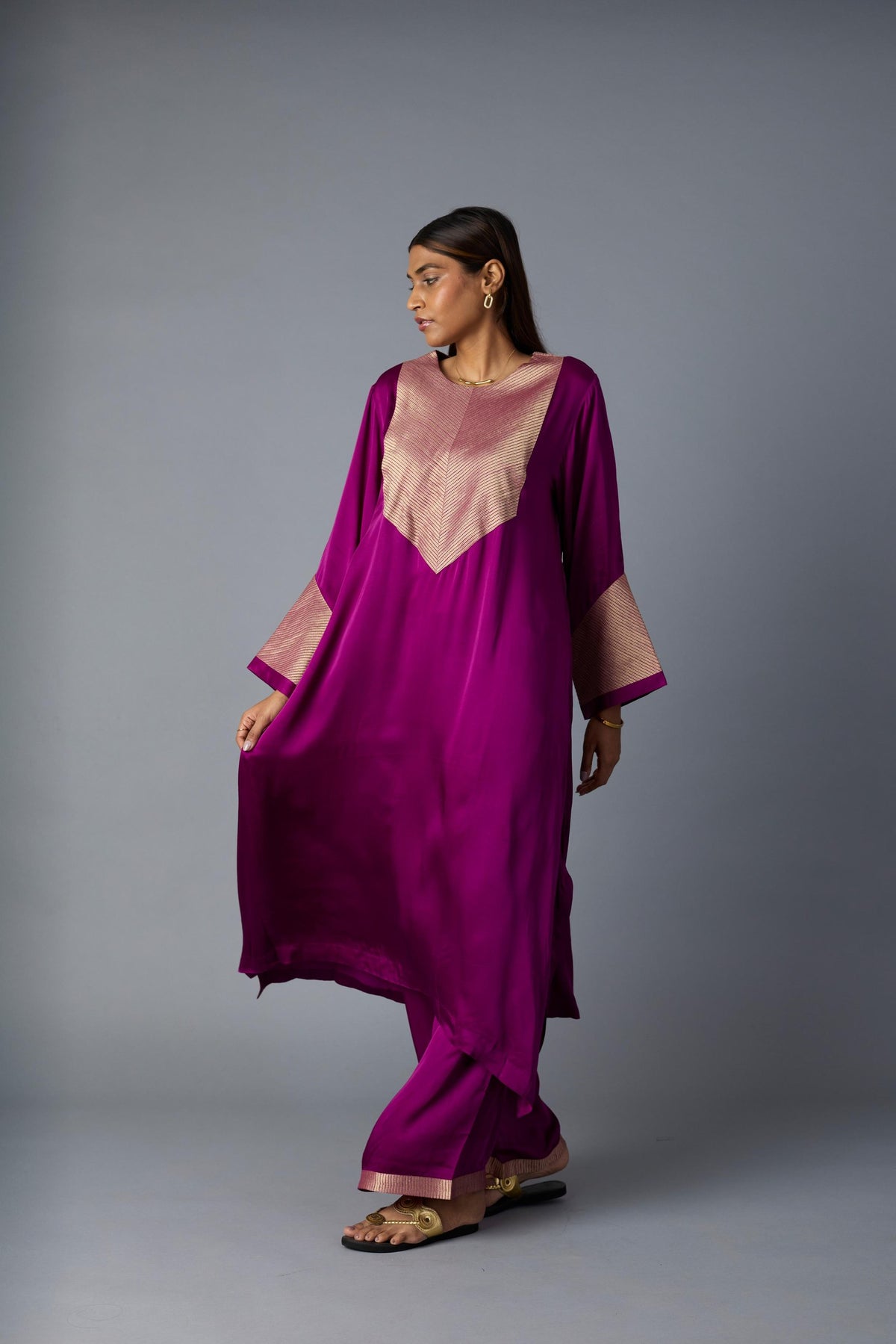 rasna co-ord set in purple, image 2