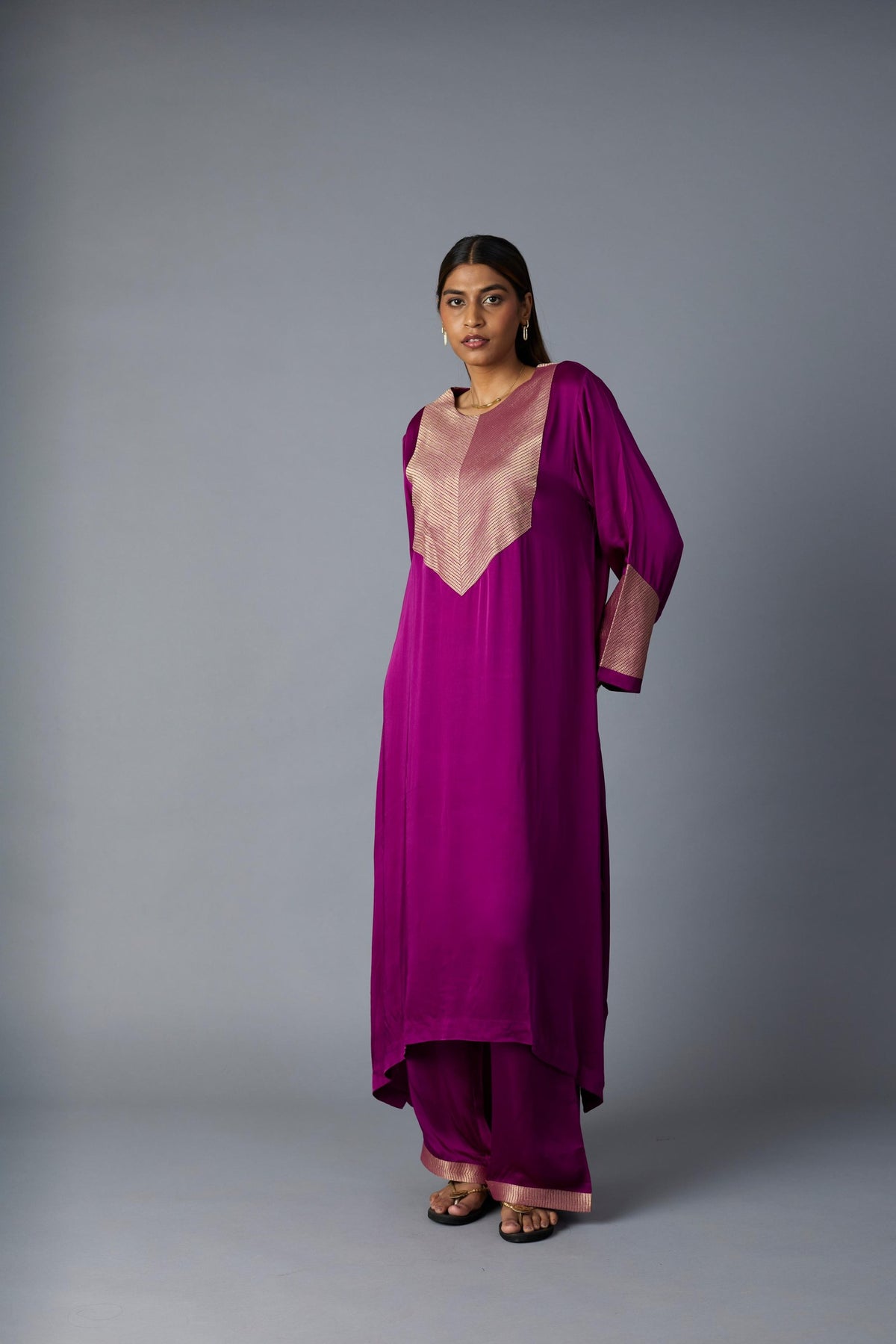 rasna co-ord set in purple, image 3