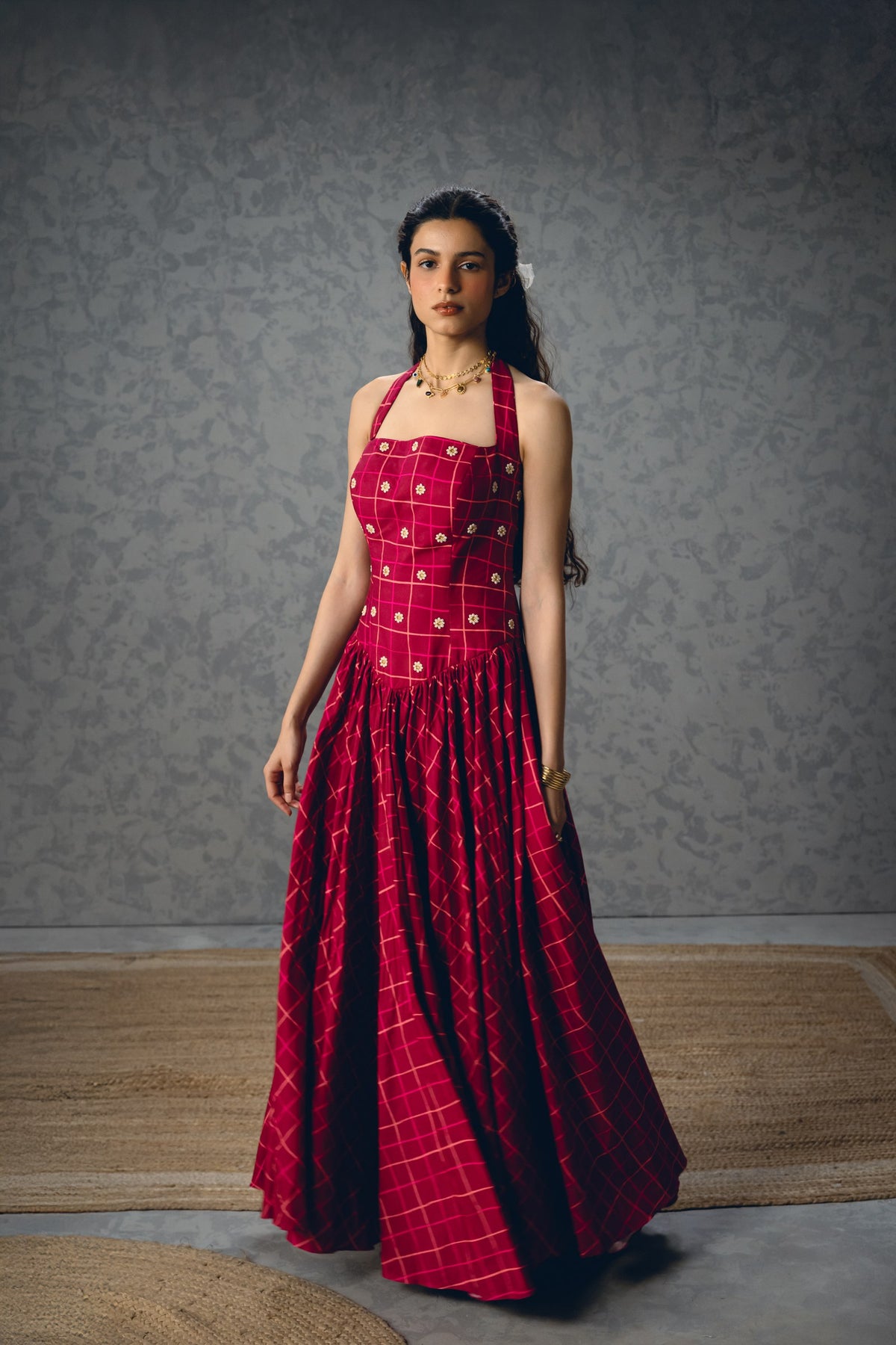 akari dress in maroon, image 3