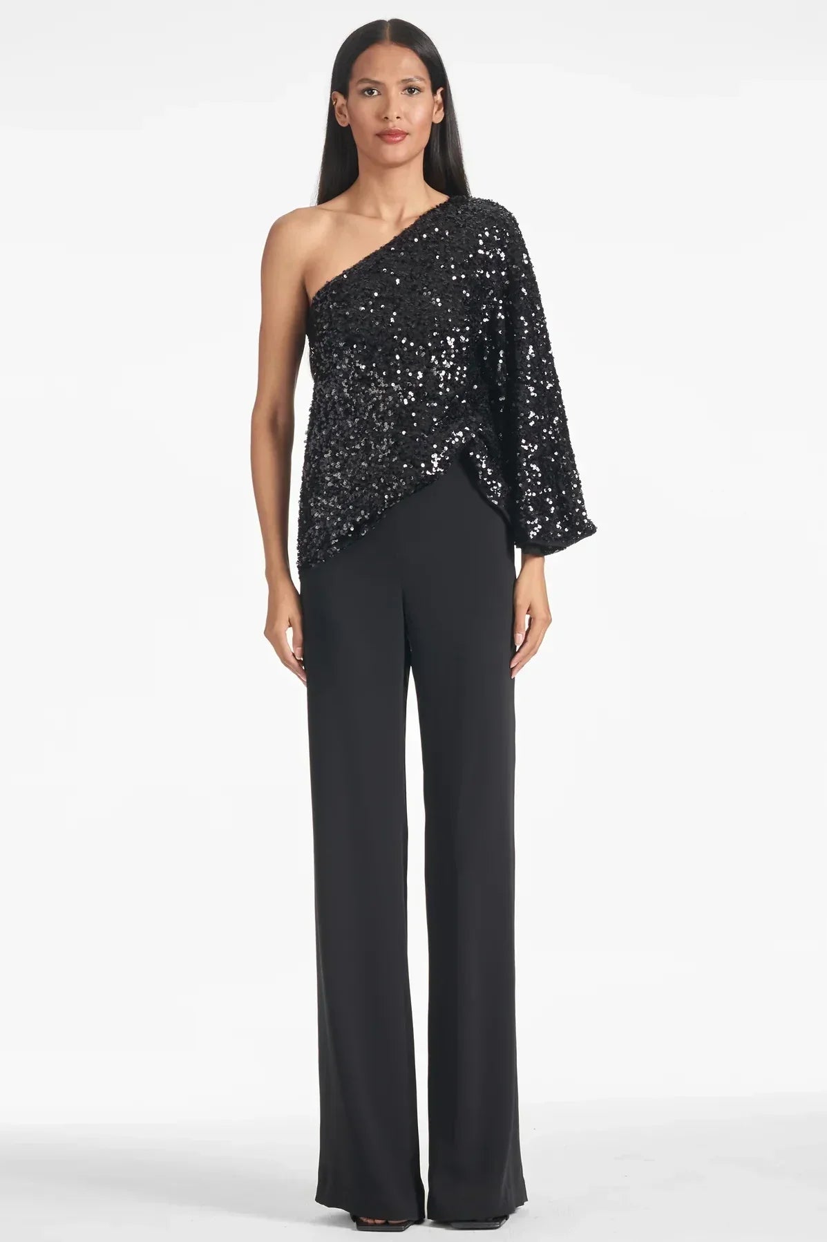 one shoulder sequined set, image 1