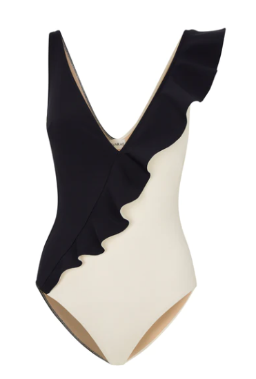 monochrome frill monokini, image 4