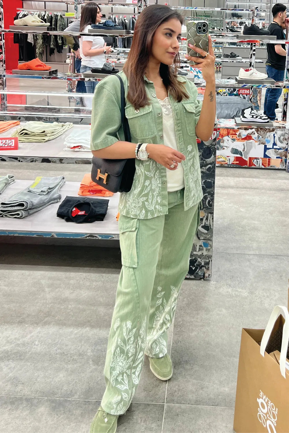 lowis co ord set in green, image 2