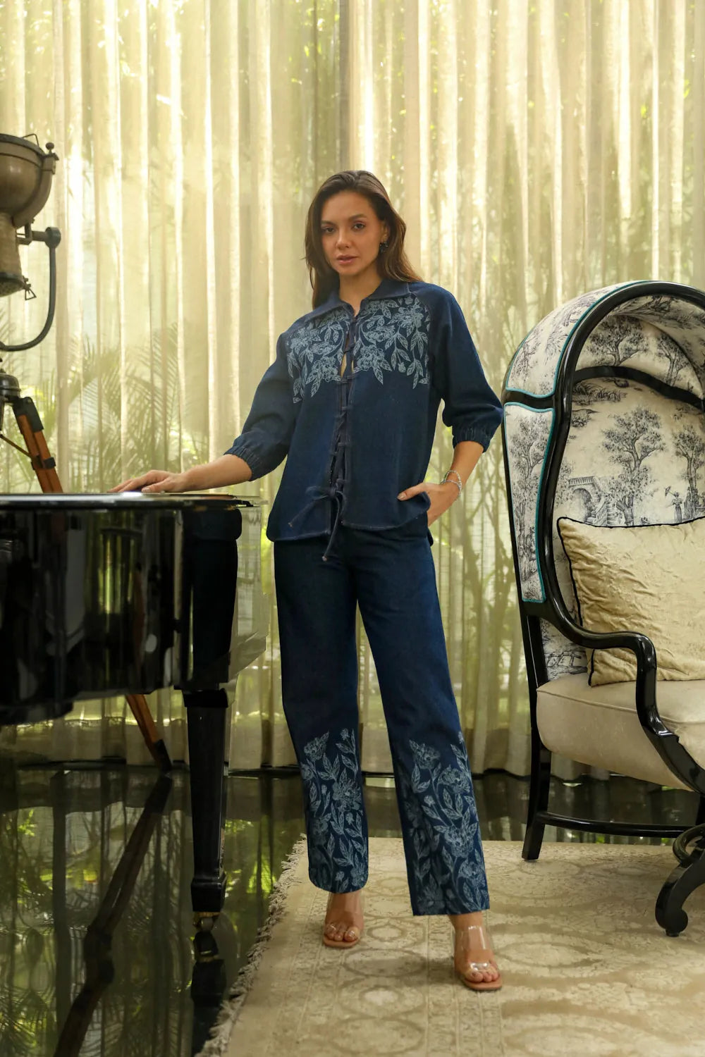 lowis co ord set in blue, image 1