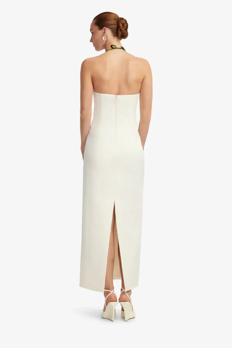 applique floral bustier maxi dress, image 3