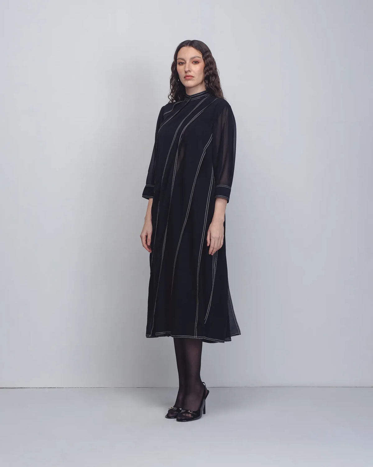 ascent pleated dress, image 3