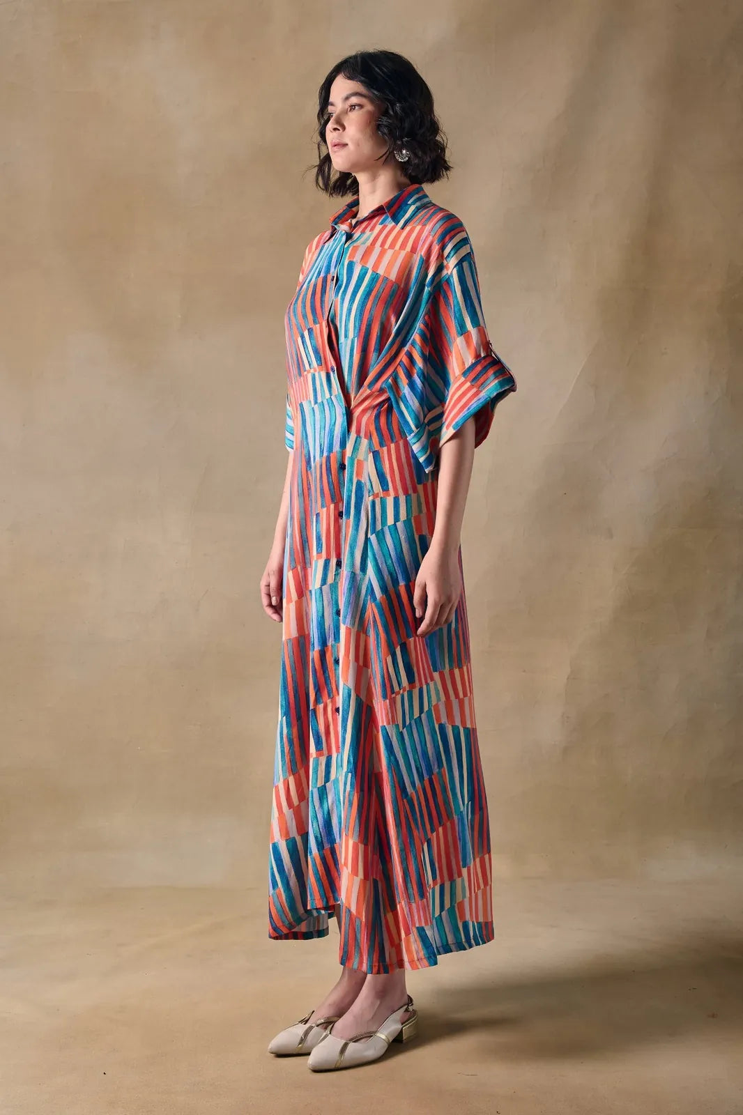 asilah stripe asymmetrical dress, image 4