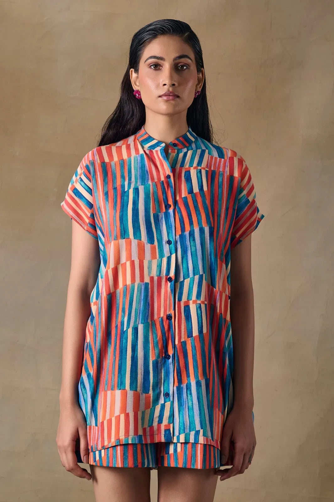 asilah stripe asymmetrical shirt, image 1