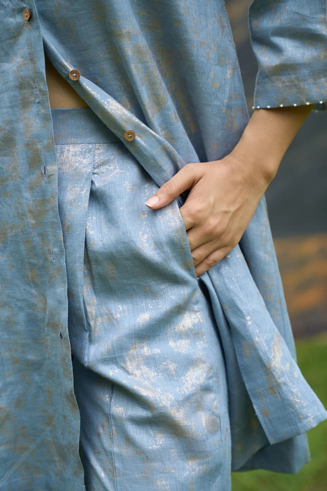azure shirt & pants set, image 3