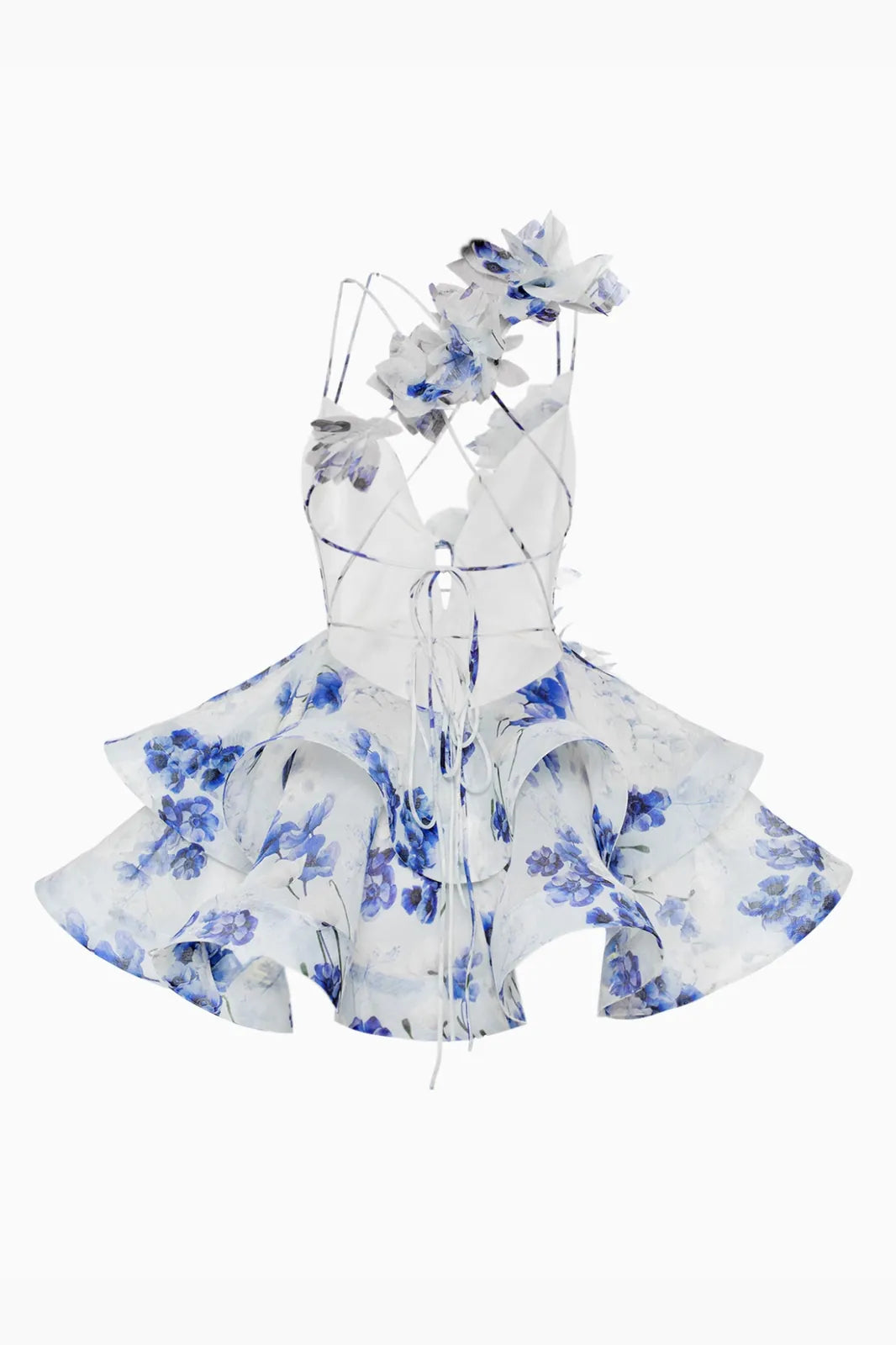 blue blossom japanese dress, image 3