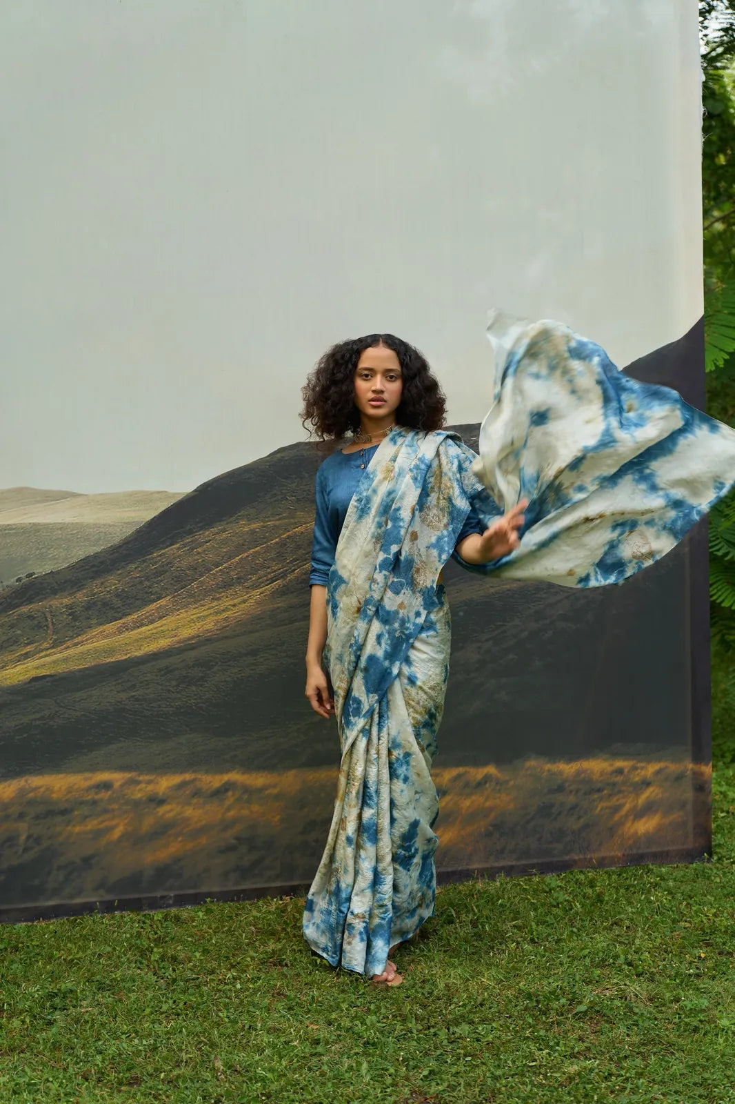 blue saree, image 1