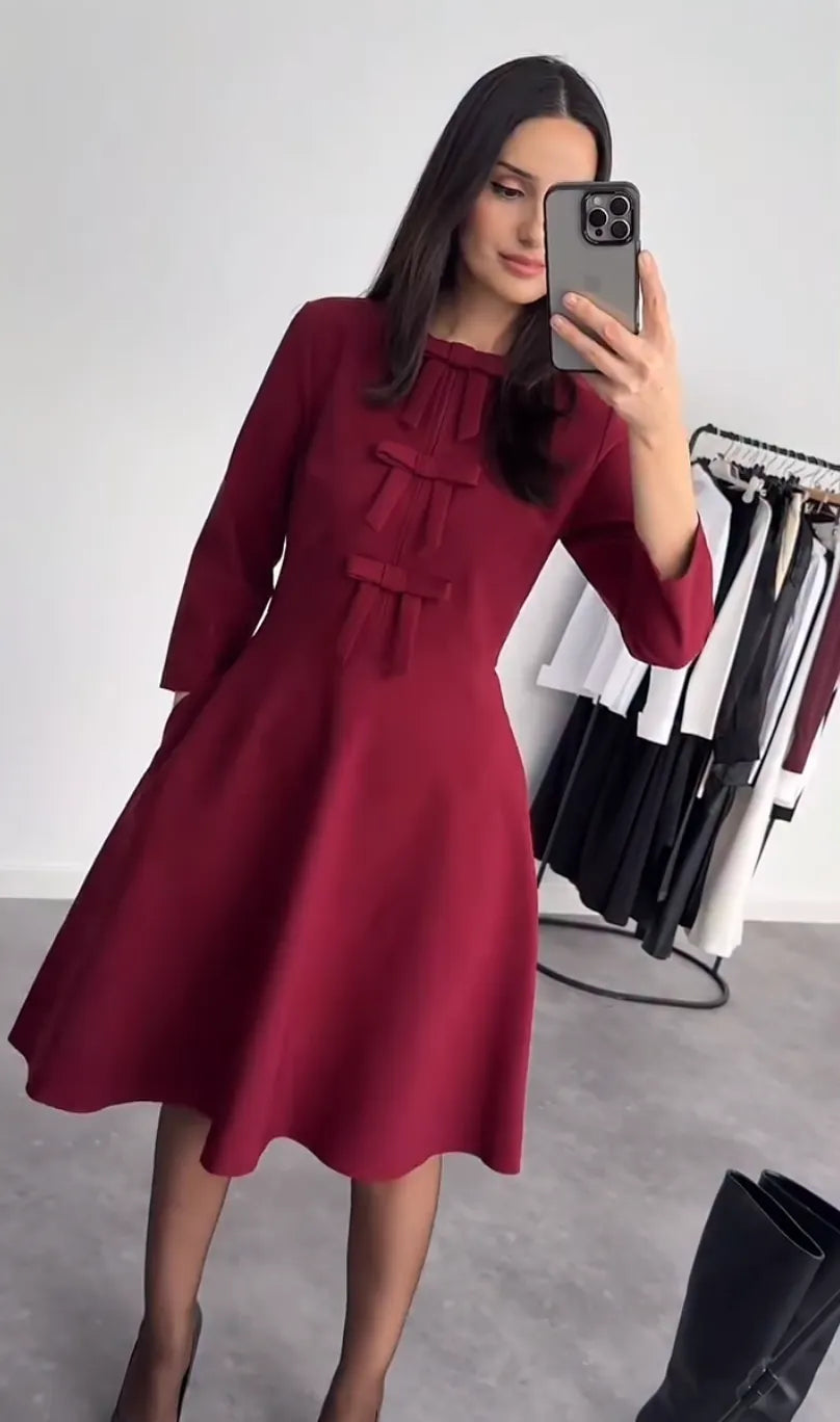 bow midi dress, image 3