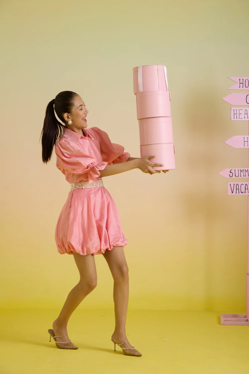 bubblegum embroidered co-ord set, image 5