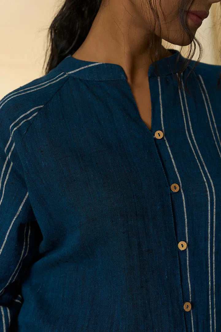 cobalt kala cotton long shirt & trousers set, image 3