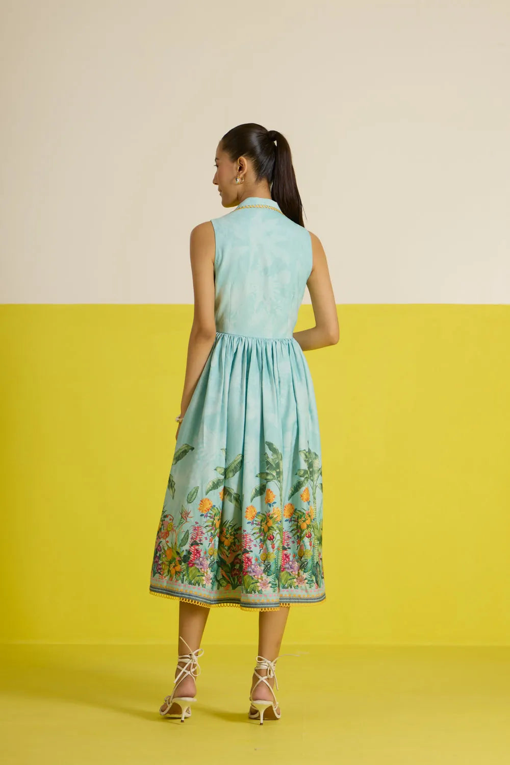 costabella sleeveless midi dress, image 3