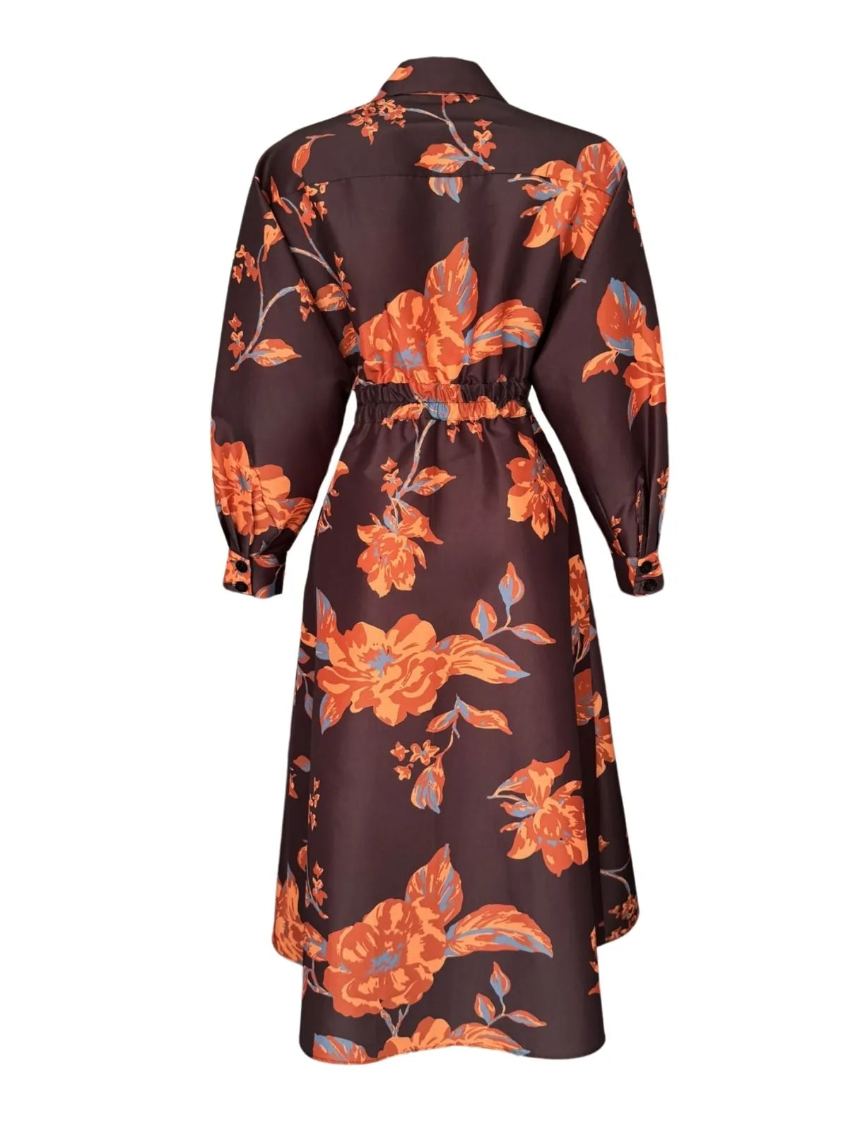 crimson bloom shirt midi dress, image 4