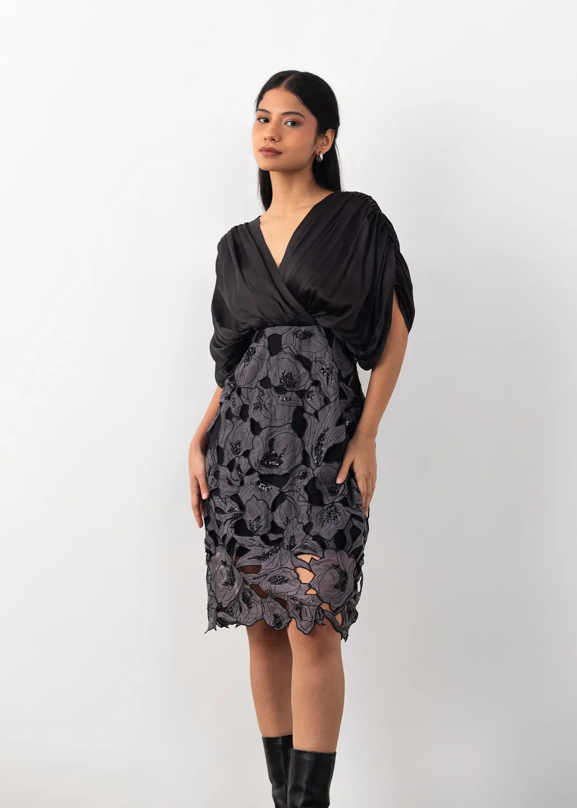 cutwork gather dress, image 10