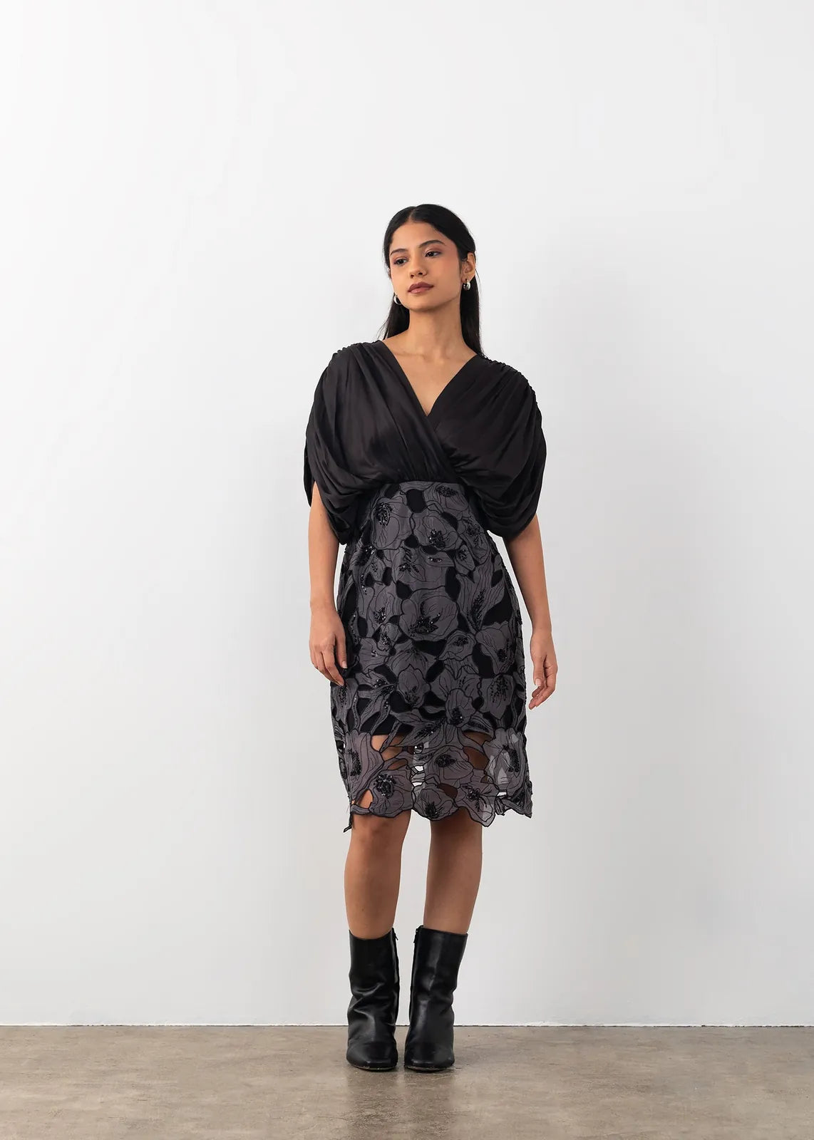 cutwork gather dress, image 11