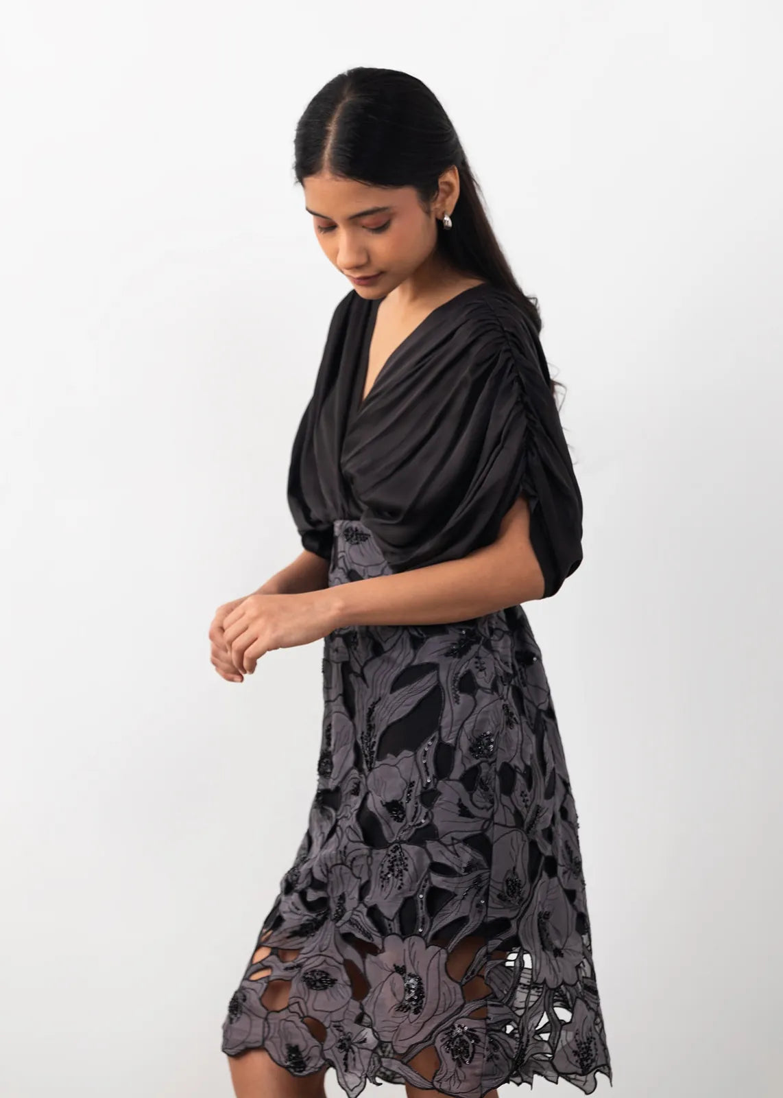 cutwork gather dress, image 12