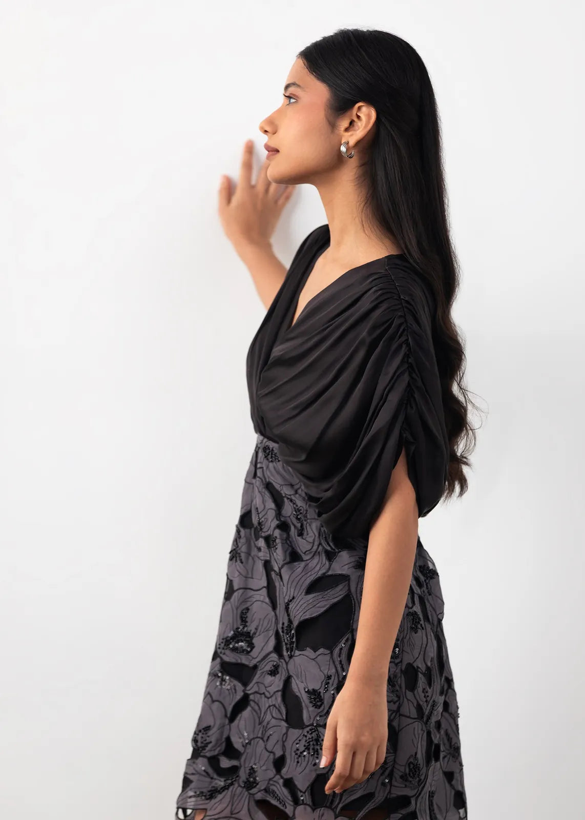 cutwork gather dress, image 13