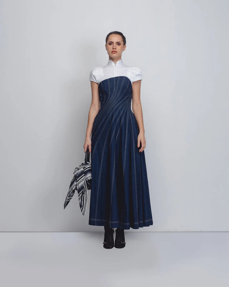 Denim Swirl Dress