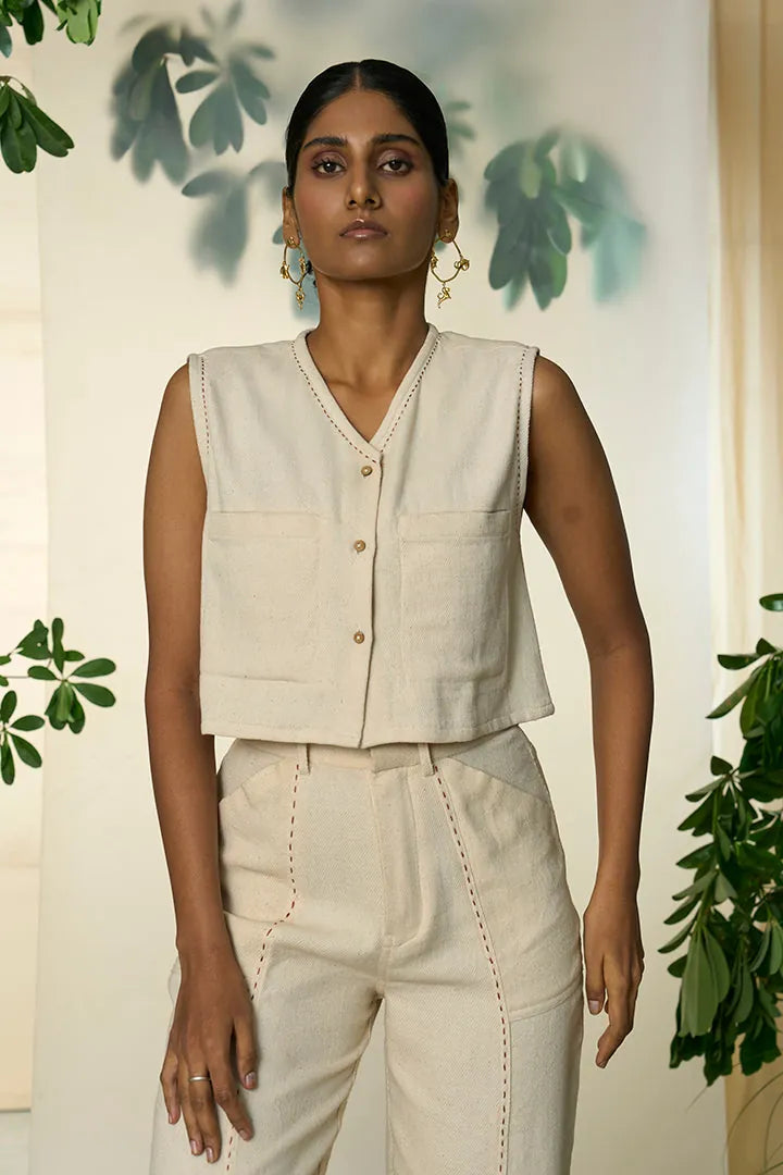 dip it kala cotton denim vest, image 1