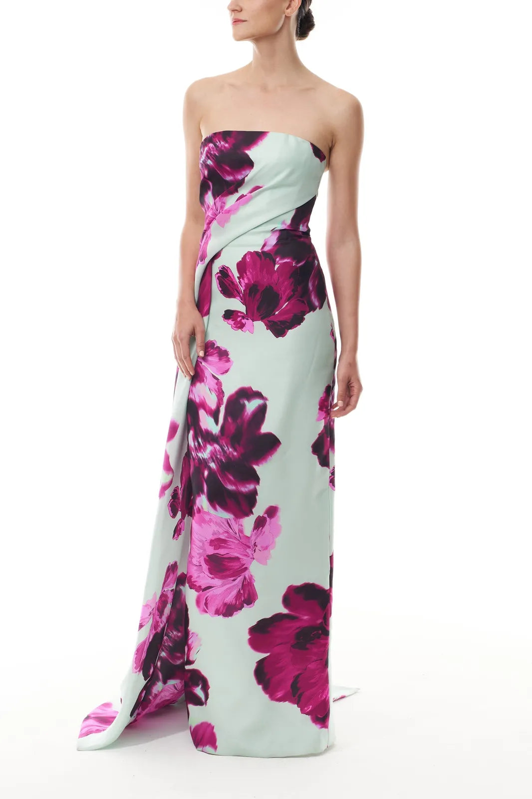 electric bloom column dress, image 4