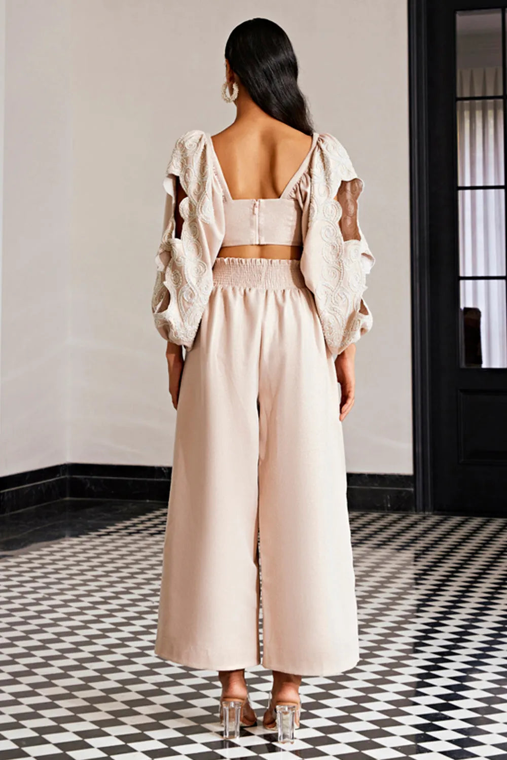 embellished co-ord set with sleeve cutout, image 6