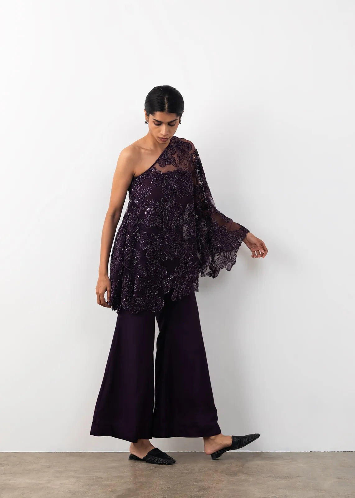embroidered one shoulder coord, image 6