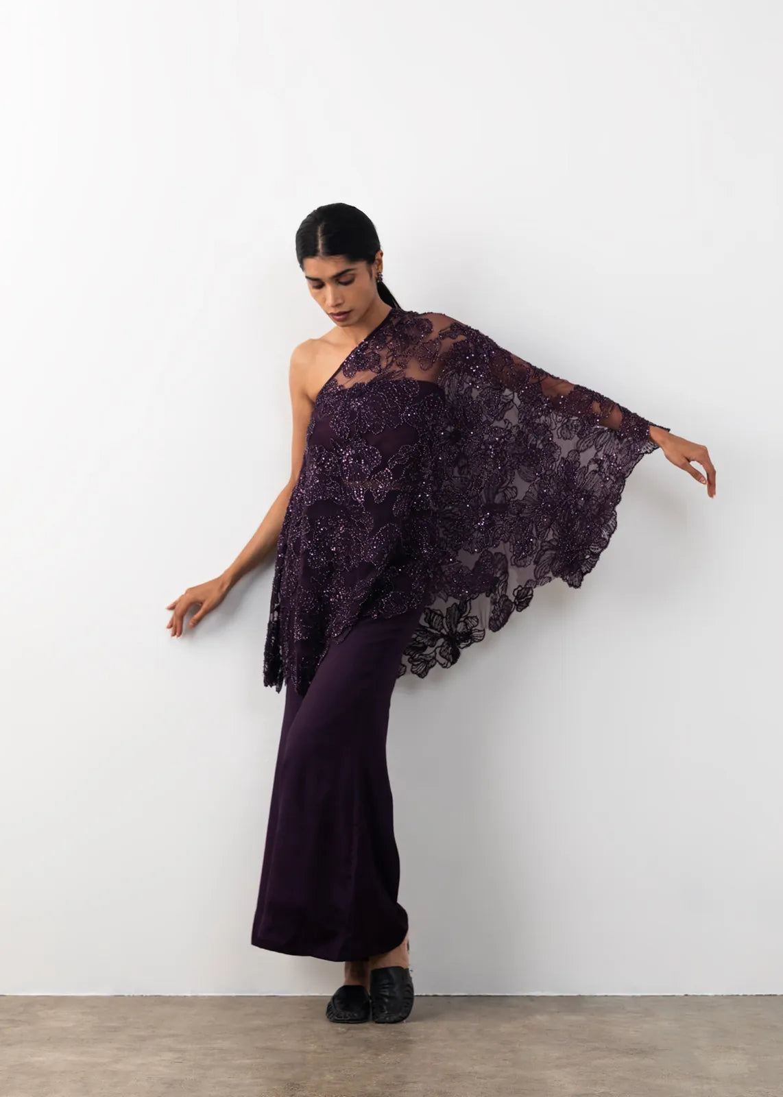 embroidered one shoulder coord, image 7