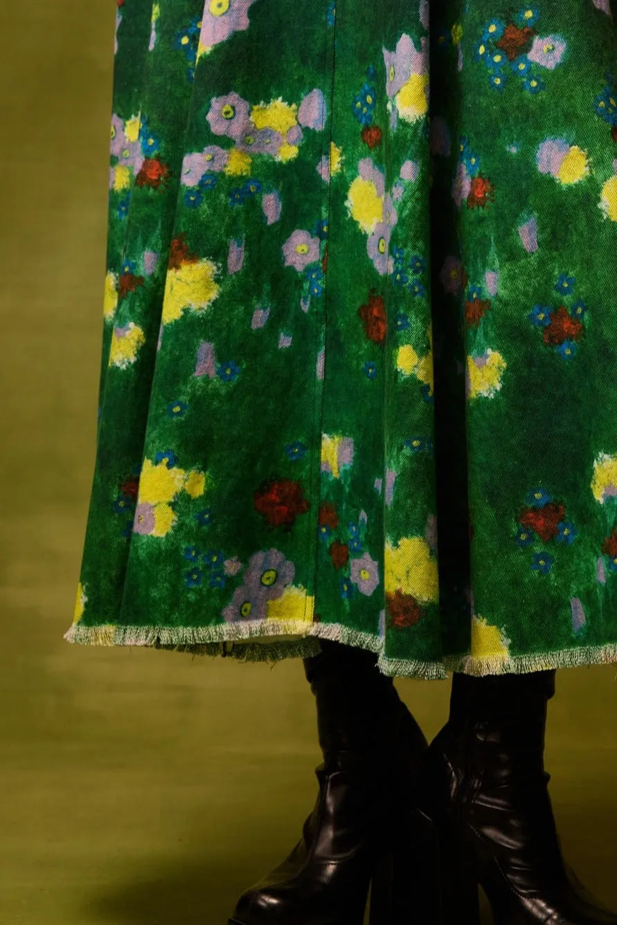 emerald bloom midi dress, image 4