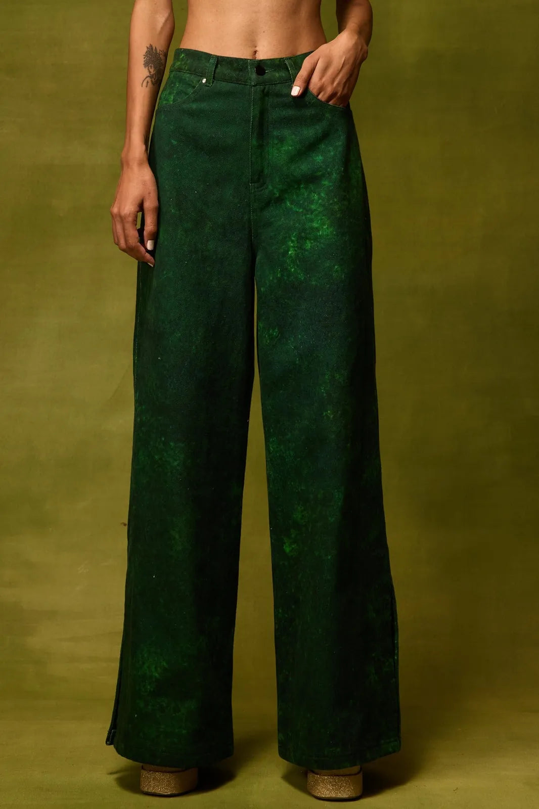 emerald muse straight trousers, image 1