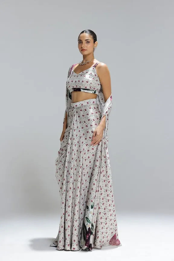 flora skirt with bustier and a shrug, image 3