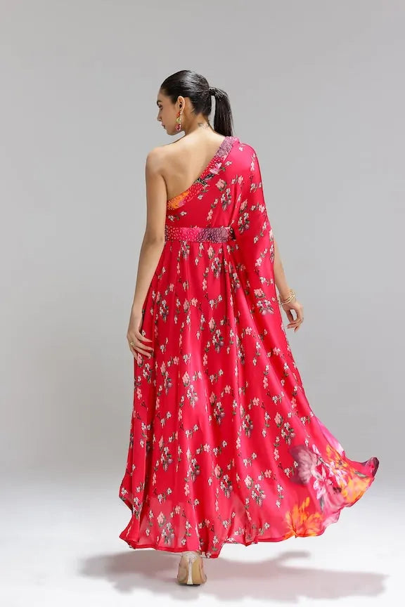 floralia one shoulder gown, image 4