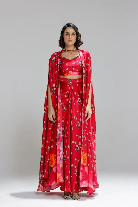 floralia skirt with bustier and a shrug, image 1