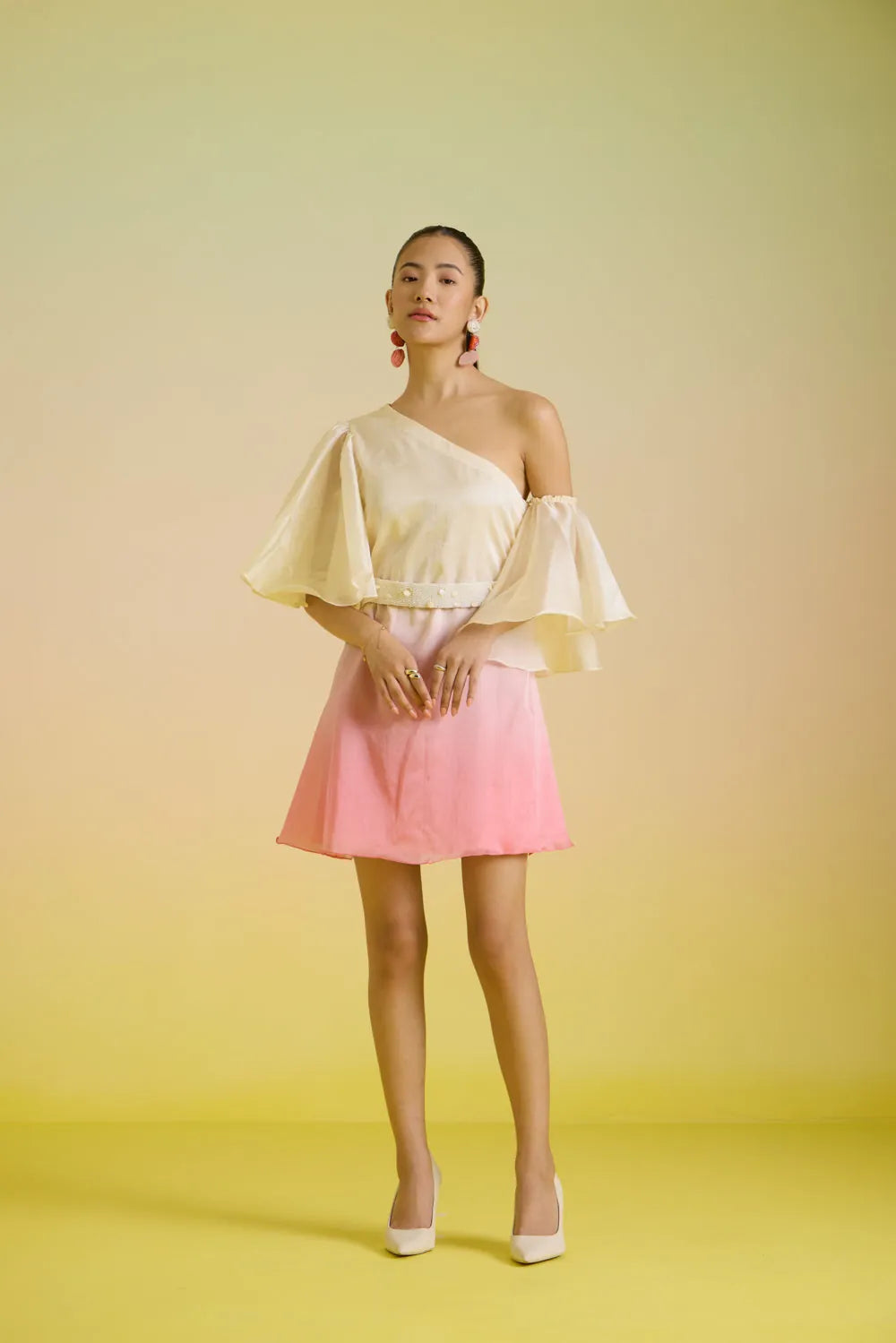 gelato ombre one shoulder dress, image 1