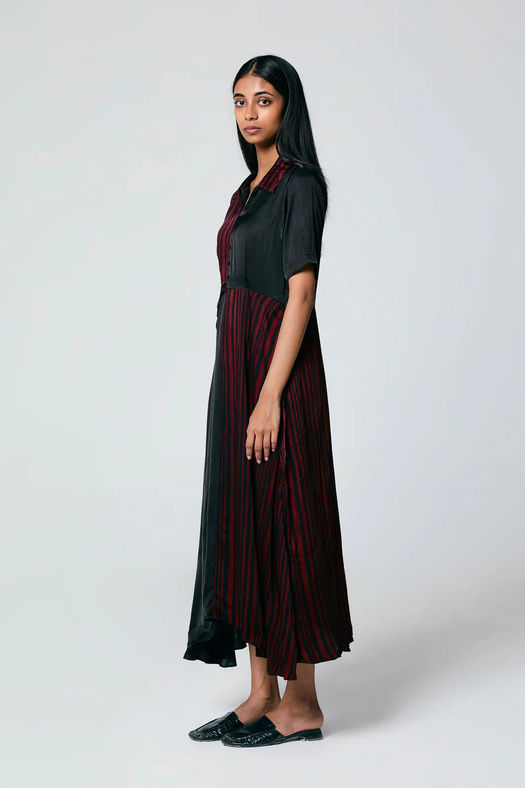 half and half dress - black& white, image 6