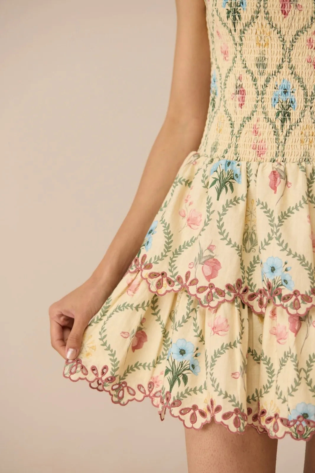 isha sutaria in apricot mini dress, image 7