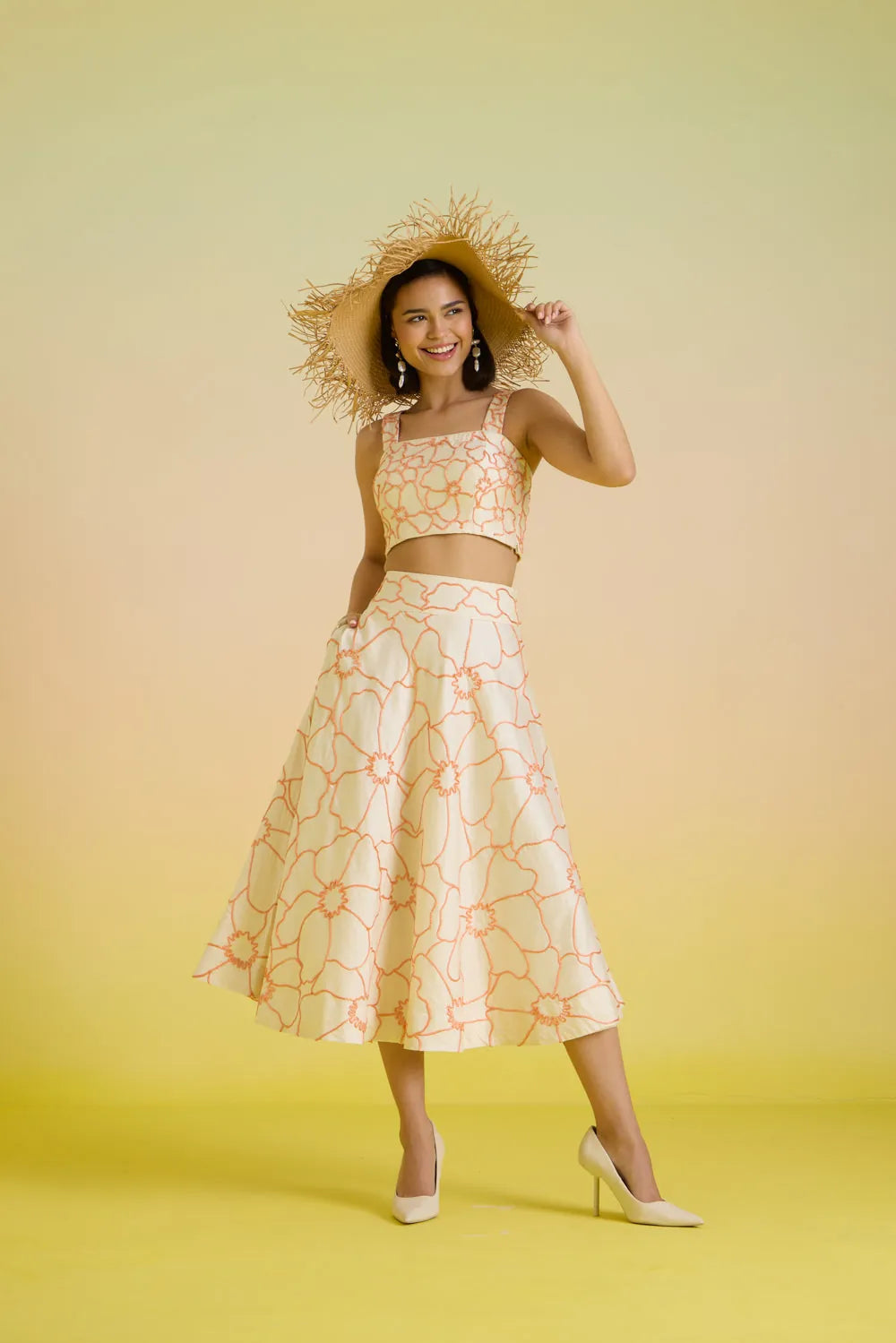 ivory dusk embroidered coord set, image 2