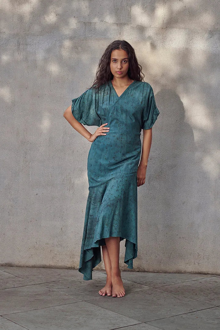 jade aloe vera maxi wrap dress, image 1