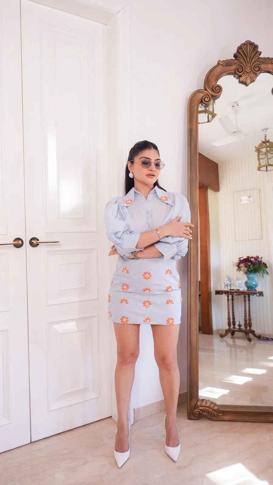 kushnaz turner in blue serenity co-ord set, image 2