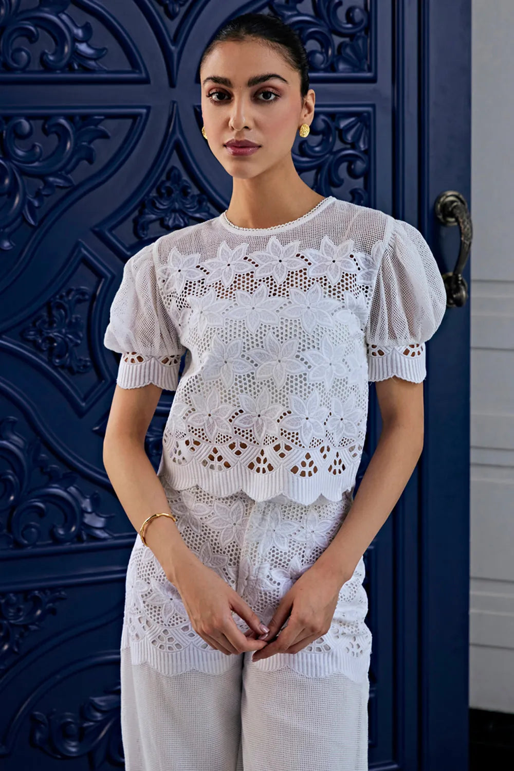 lace mesh pant & top set, image 2