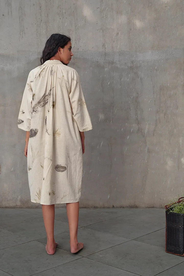 live leafy khadi tent dress, image 2