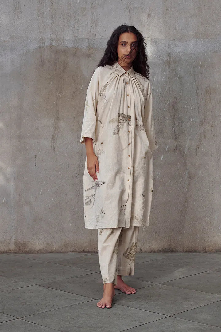live leafy khadi tent dress, image 4